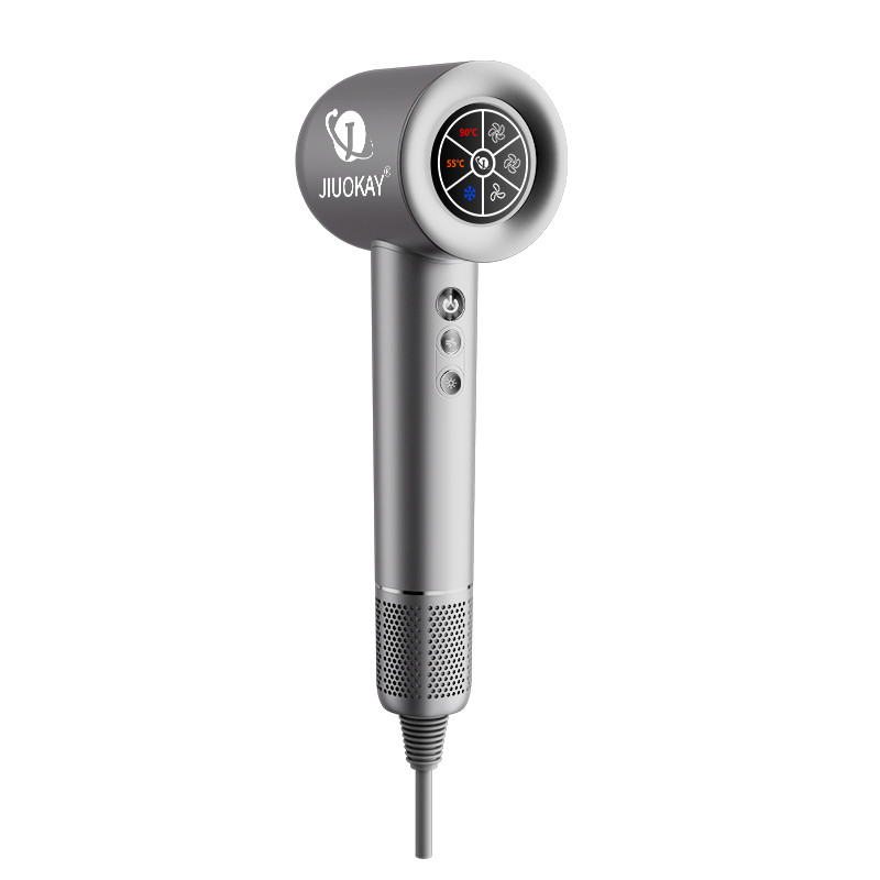 1600W 고속 브러쉬 없는 헤어 드라이어 음성 이온 LCD 화면