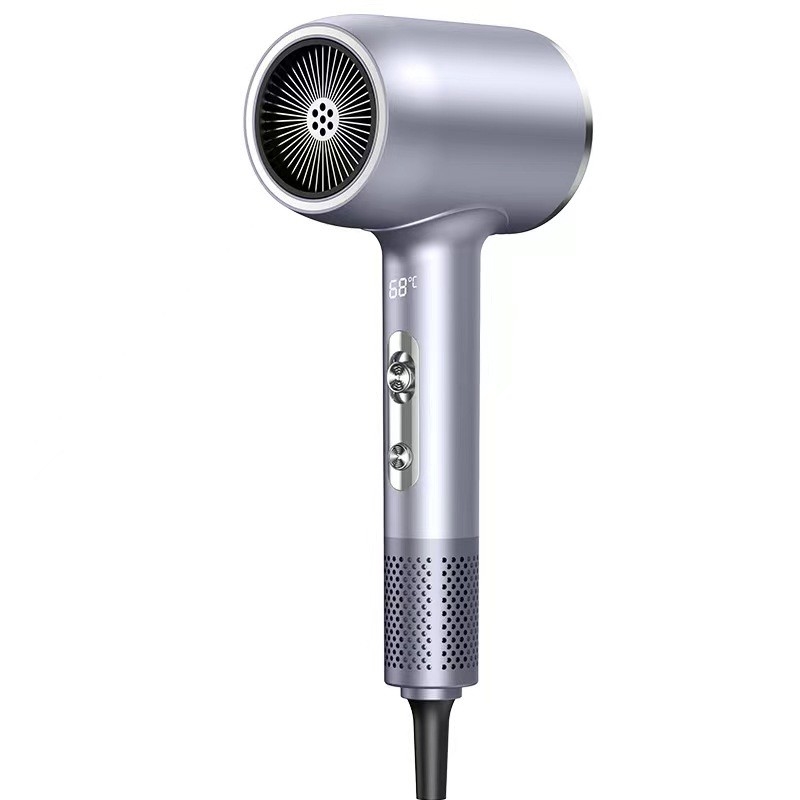 전문 2400W 고속 브러쉬 없는 전기 헤어 드라이어 음이온 LED 디지털 디스플레이 낮은 소음