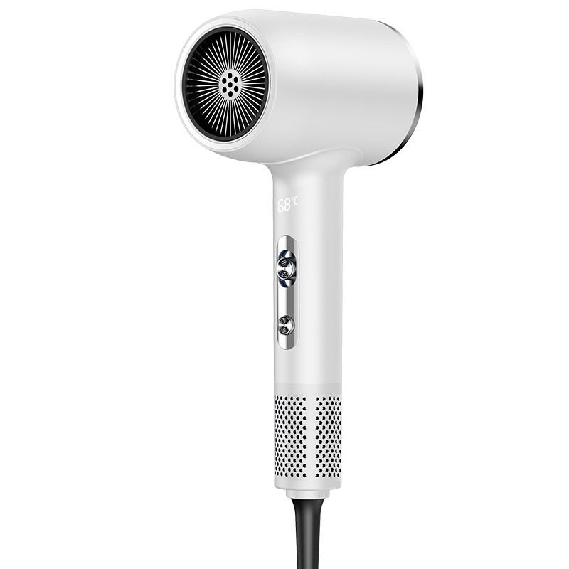 전문 2400W 고속 브러쉬 없는 전기 헤어 드라이어 음이온 LED 디지털 디스플레이 낮은 소음