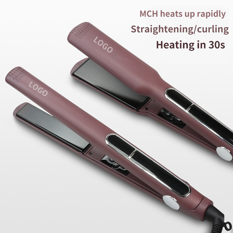 45W/60W MCH 빠른 난방 기술 2 in 1 헤어 라이트너 LCD 디스플레이 평면 철