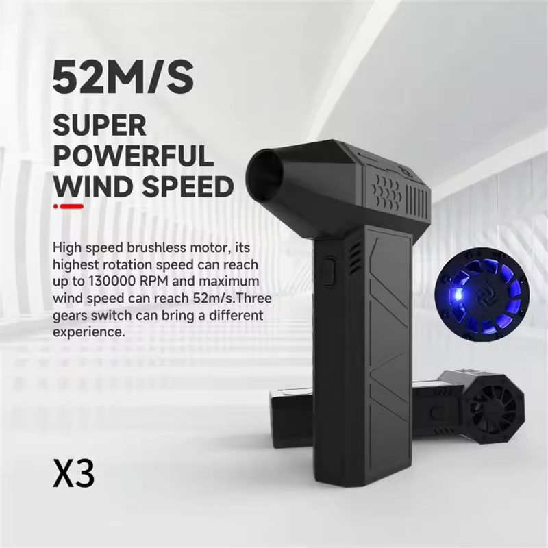 미니 재충전 가능한 X3 브러쉬리스 터보 제트 팬 전기 공기 붓기 자동차 먼지 청소용 진공 청소기