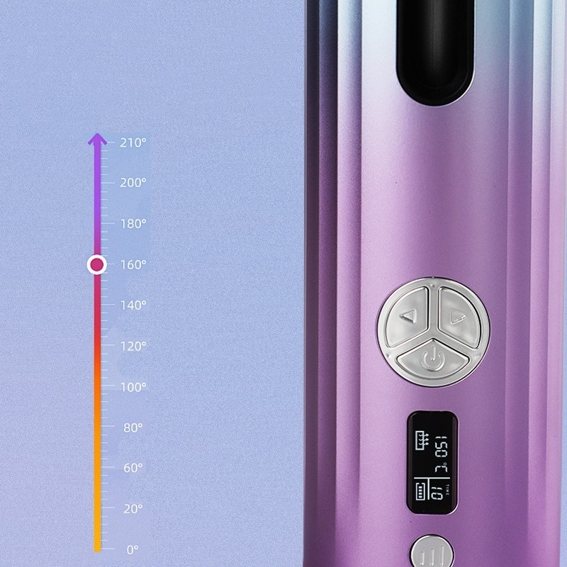 재충전 가능한 무선 자동 헤어 컬러 미니 USB 휴대용 빠른 난방 빅 웨이버 헤어 롤러 스타일러