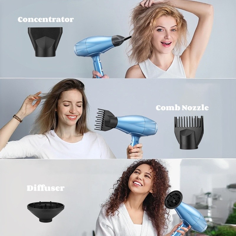 2 in 1 헤어 드라이어 및 헤어 라이트너 세트 전문 고 전력 2200W 헤어 케어 선물 세트