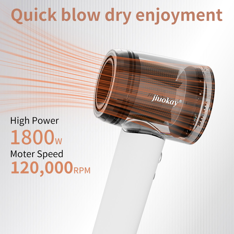 여행 1800W 고속 브러시리스 모터 헤어 드라이어 110,000 RPM와 5 억 플라즈마