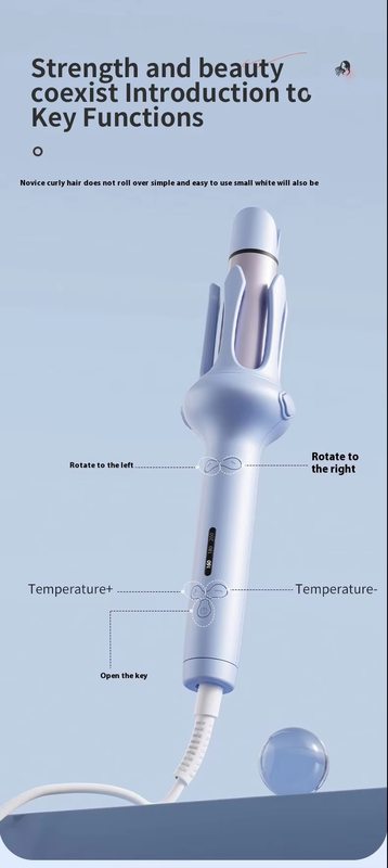 전문적인 헤어 컬링 아이언, 1 인치 세라믹 컬링 스 Wand 조절 온도 헤어 컬러
