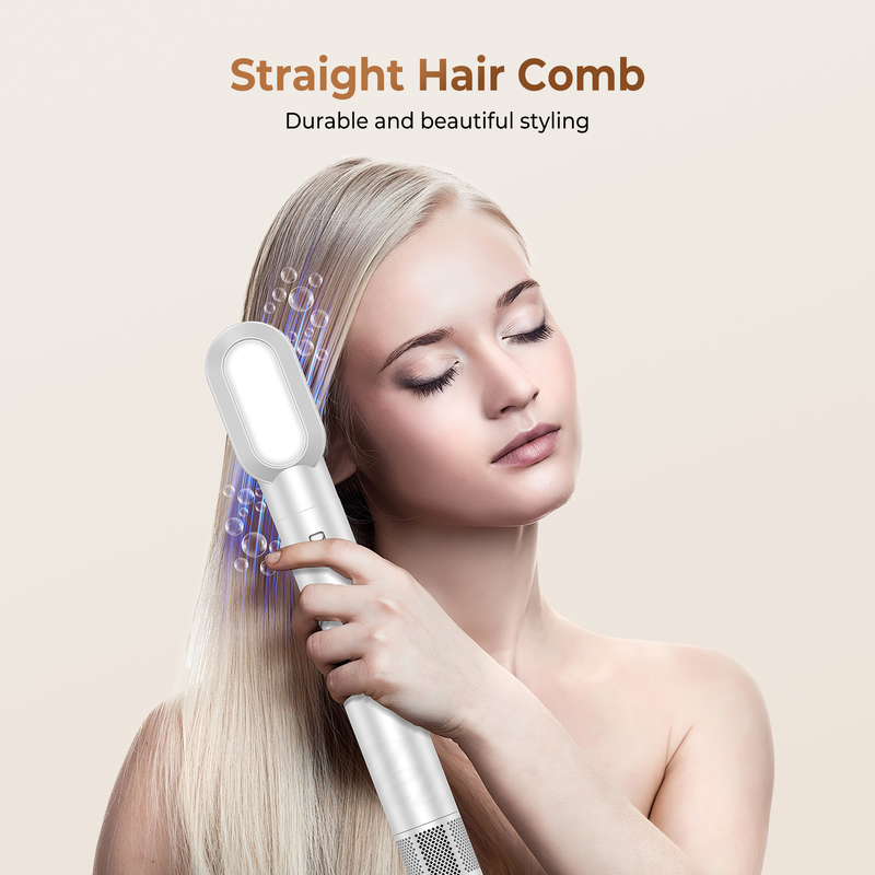 빠른 건조 8인 1 프로 Hot Air Hair Dryer Brush 자동 랩 컬러와 2M 전원 코드 1500W 멀티 스타일러