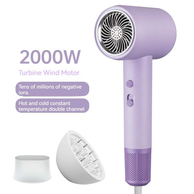 2000W 보라색 고속 블루 레이 음이온 레바이어 헤어 드라이어 온도 가정용으로 조절